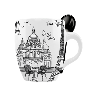 MUG010 - MINI MUG SPOON PARIS NAIF #6653