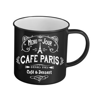 MUG071 - MUG RETRO PM CAFE DE PARIS NOIR #6844