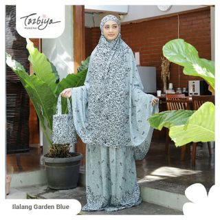 MUKENA TAZBIYA BBS ILALANG GARDEN BLUE