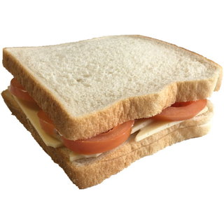 White Bread - Cheese and Tomato