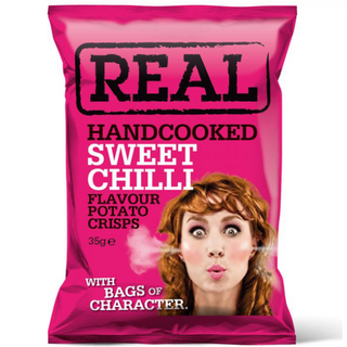 Real Hand Cooked Sweet Chilli Flavour Potato Crisps