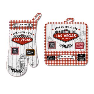 LV OVEN GLOVE + POT HOLDER BBQ VSN #6345