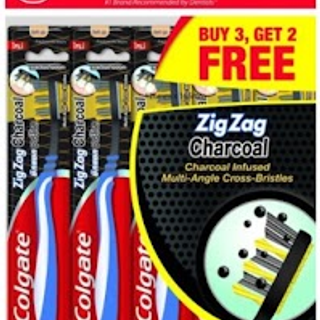 Colgate Toothbrush Zig Zag Charcoal (Buy3 Free2)