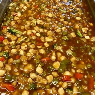 Sauce général tao au tofu avec légumes 