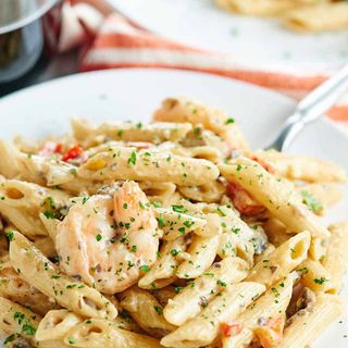 Seafood Penne with Alfredo (海鮮長通粉)