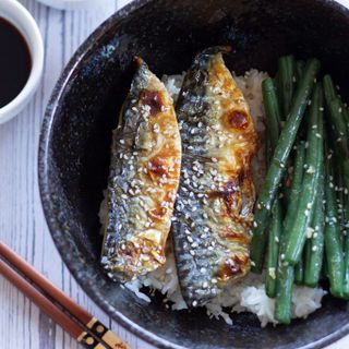 Japanese Grilled Mackerel On Rice (日式烤魚飯) 