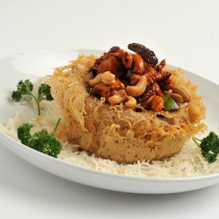 S06 宫保佛钵(猴头菇)Yam Ring Filled Kung Po Monkey Head Mushrooms 