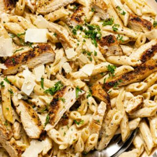 Grilled Chicken Coconut Cream Pasta