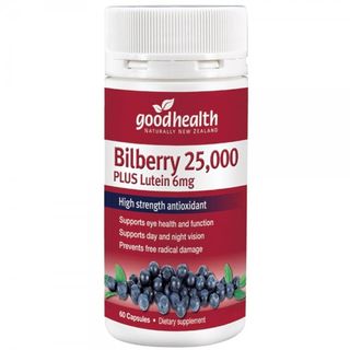 Good Health Bilberry 25,000mg Plus Lutein 6mg 60 Caps