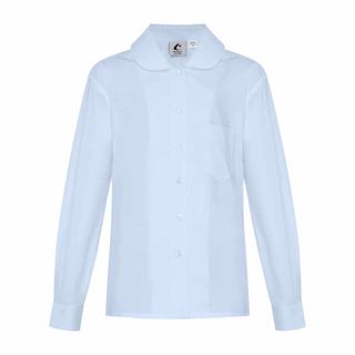 Long Sleeve Blouse with round collar