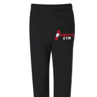 Open Bottom Sweatpants - Black