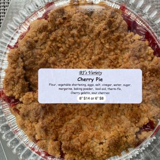 Cherry crumb pie 8" 