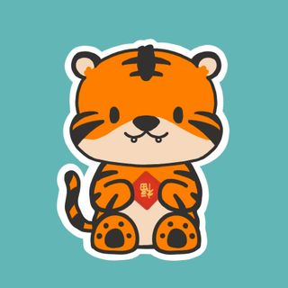 Tiger CNY Sticker