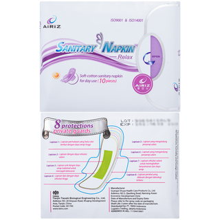 Airiz Sanitary Napkins Relax for Day Use @10 pc