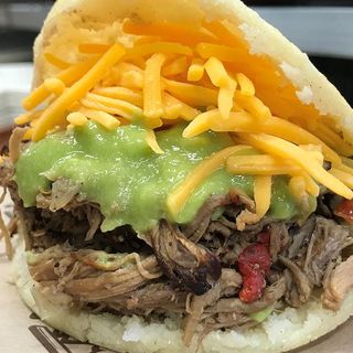 Beef Arepa with Shredded Briske