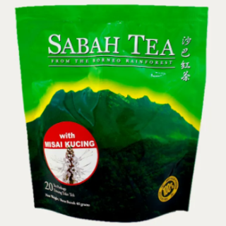 SABAH TEA Borneo Exotic Pot Bag (Misai Kucing)  婆羅洲異國風味茶包(貓鬚草又名爪哇茶) (20'S* 2G) 