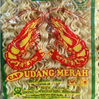 DONG SIN SABAH Mee Kering Udang Merah 東成沙巴三蝦純白麵(無調味) 200G