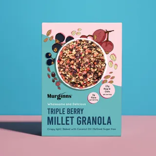 Triple Berry Millet Granola with Strawberries , 350g