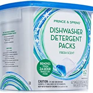 Prince & Spring Dishwasher Detergent Packs 62 Ct.- Fresh Scent