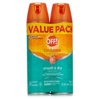 OFF! Familycare Insect Repellant 2 x 4 oz. - Smooth & Dry