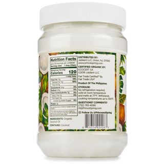 Prince & Spring Organic Coconut Oil 30 oz. - Virgin Cold-Pressed Image