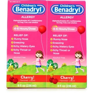 Children's Benadryl Allergy Liquid 2 x 8 oz. - Cherry Image