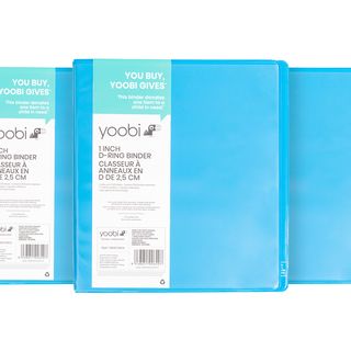 Yoobi 1" Binder w/ D-Ring 3 Ct Blue