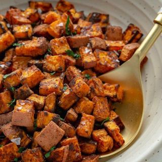 Roasted, Seasoned Sweet Potato