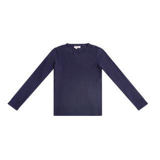 Navy ribbed Sweater Image