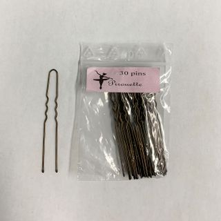 3" BROWN Bun Pins