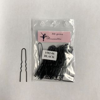 2" BLACK Bun Pins