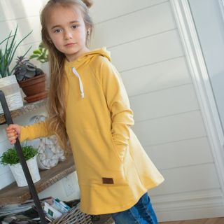 Hoodie-dress jaune gold