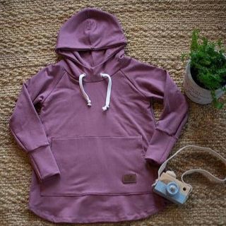 Hoodie-dress rose brown