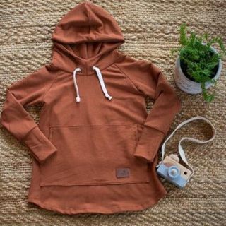 Hoodie-dress rouille