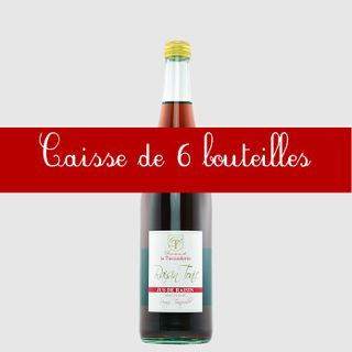 CAISSE de 6 BOUTEILLES de jus de raisin tranquille ROUGE