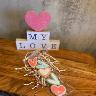 Mini heart shaped cookies